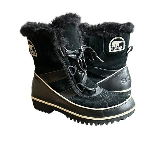SOREL Tivoli II Black Ankle Waterproof Winter Boots US 7 - Picture 1 of 7